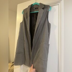 Zara Long Blazer Vest